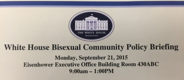 White House Bisexual Policy Briefing Announcement